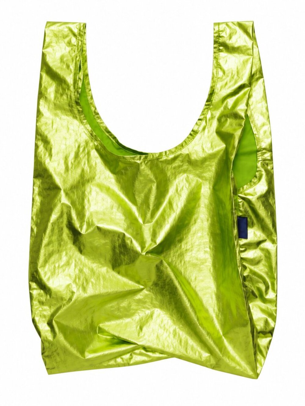 Baby BAGGU UFO Metallic Gold Lime Green Mini Tote Bag NEW